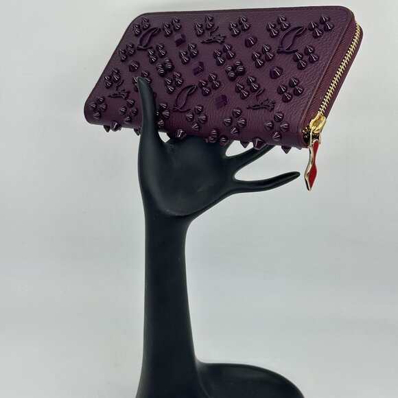 Christian Louboutin W PANETTONE Empire Spike LOUBINTHESKY Zip Around Wallet - Picture 3 of 16
